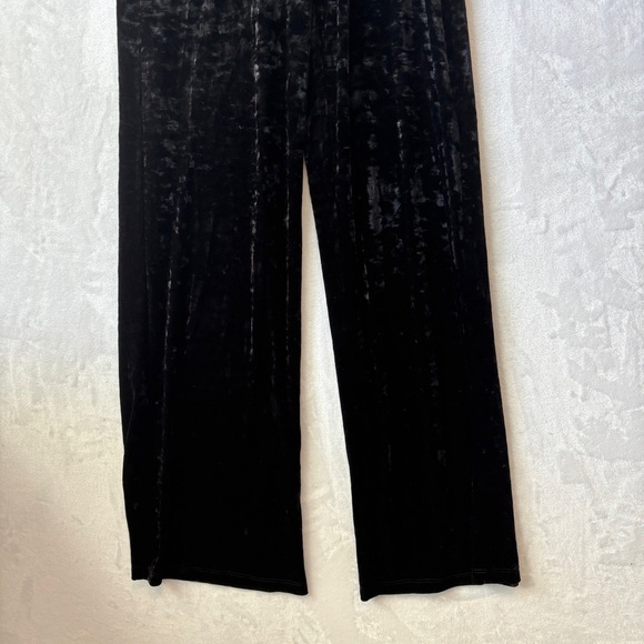 Black Halo EVE black women one sleeve formal wide leg velvet jumpsuit size 2 NWT - Picture 5 of 13